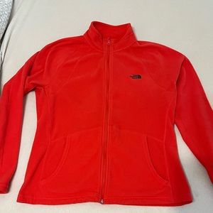 North Face women’s fleece zip jacket XL in coral